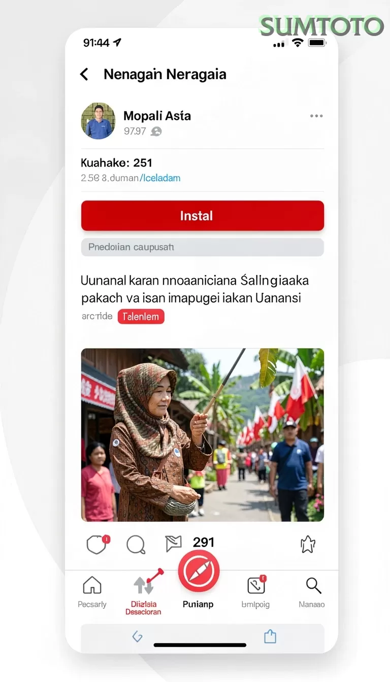Cuplikan layar CU888 — menu navigasi